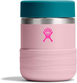 Hydro Flask Insulated Food Container - Snack Container for Kids and Lunch Box - 12 Oz Food Jar in Blossom Pink