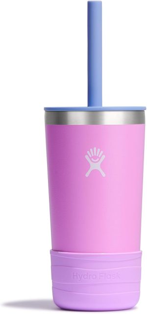 Hydro Flask Kids 12 Oz Tumbler with Lid and Straw for School - Insulated Stainless Steel in Anemone