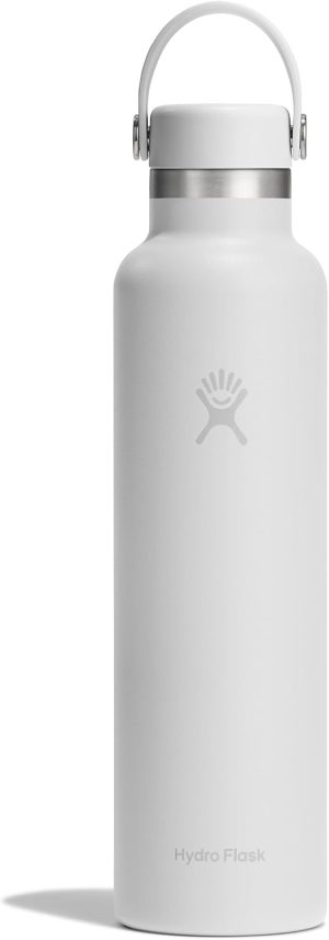 Hydro Flask Water Bottle - Insulated Stainless Steel - Non Spill. Leakproof in 24 Oz Tonal White
